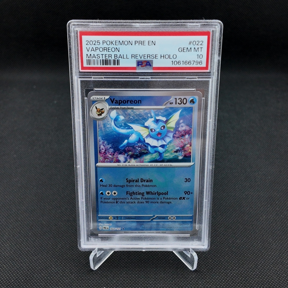 Vaporeon 022/131 Masterball reverse holo - PSA 10 | PokeShop