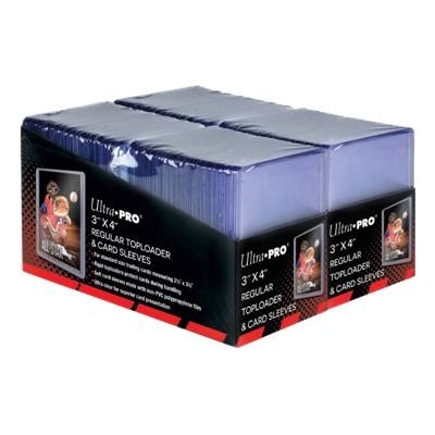 200 toploaders og 200 sleeves. Passer til standard størrelse samlekort